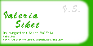 valeria siket business card