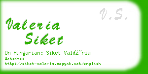 valeria siket business card